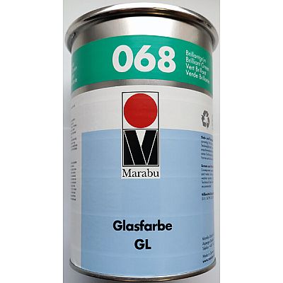 Краска Marabu Glasfarbe GL 068, бриллиантовый зелёный