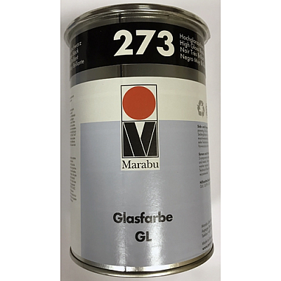 Краска Marabu Glasfarbe GL 273, высокоглянцевый чёрный